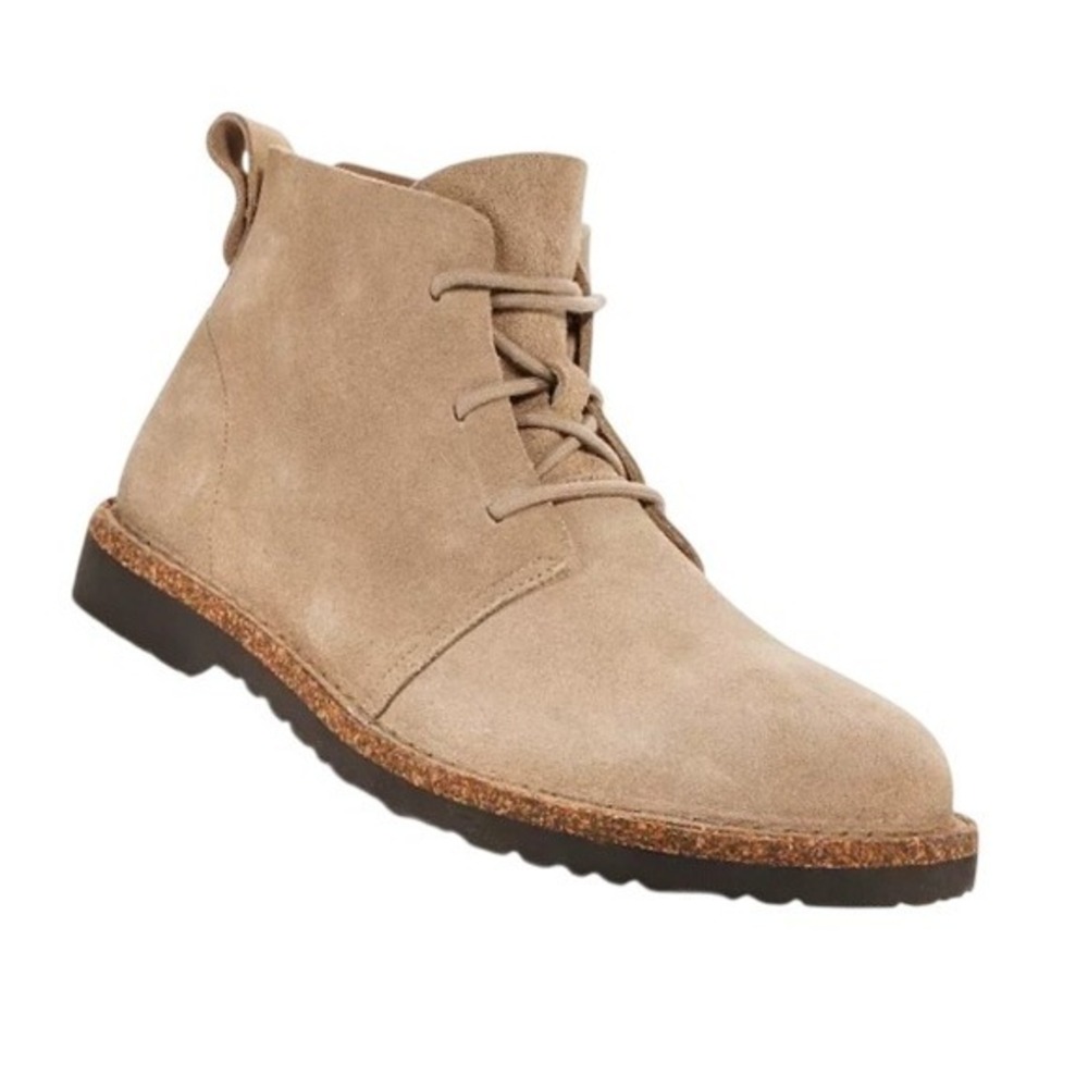 Birkenstock Mens‎ Size 39 Beige Suede Uppsala Mid Lace Up Boots